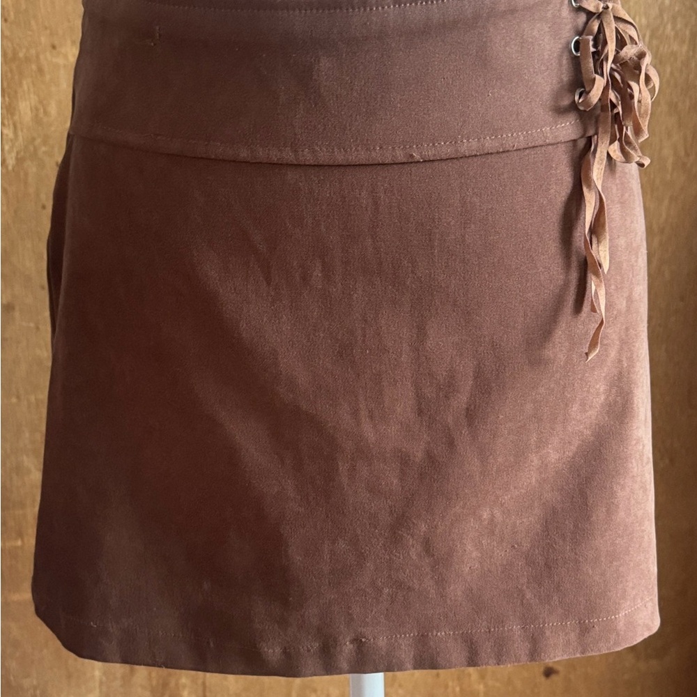 Valia Chocolate Brown A-Line Skirt